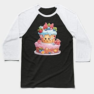 Birthday Cake Cartoon Baseball T-Shirt